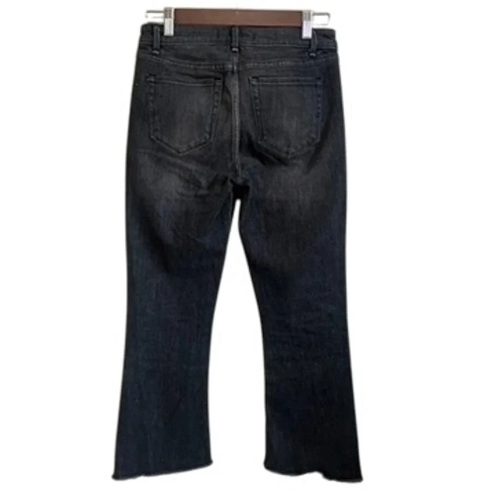 Abercrombie &‎ Fitch Women's Black Wash High Rise Flare Cropped Jeans